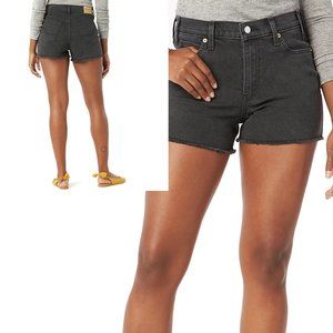 Signature Levi Strauss & Co. Heritage 3" HighRise Cutoff Short BLACK washed look